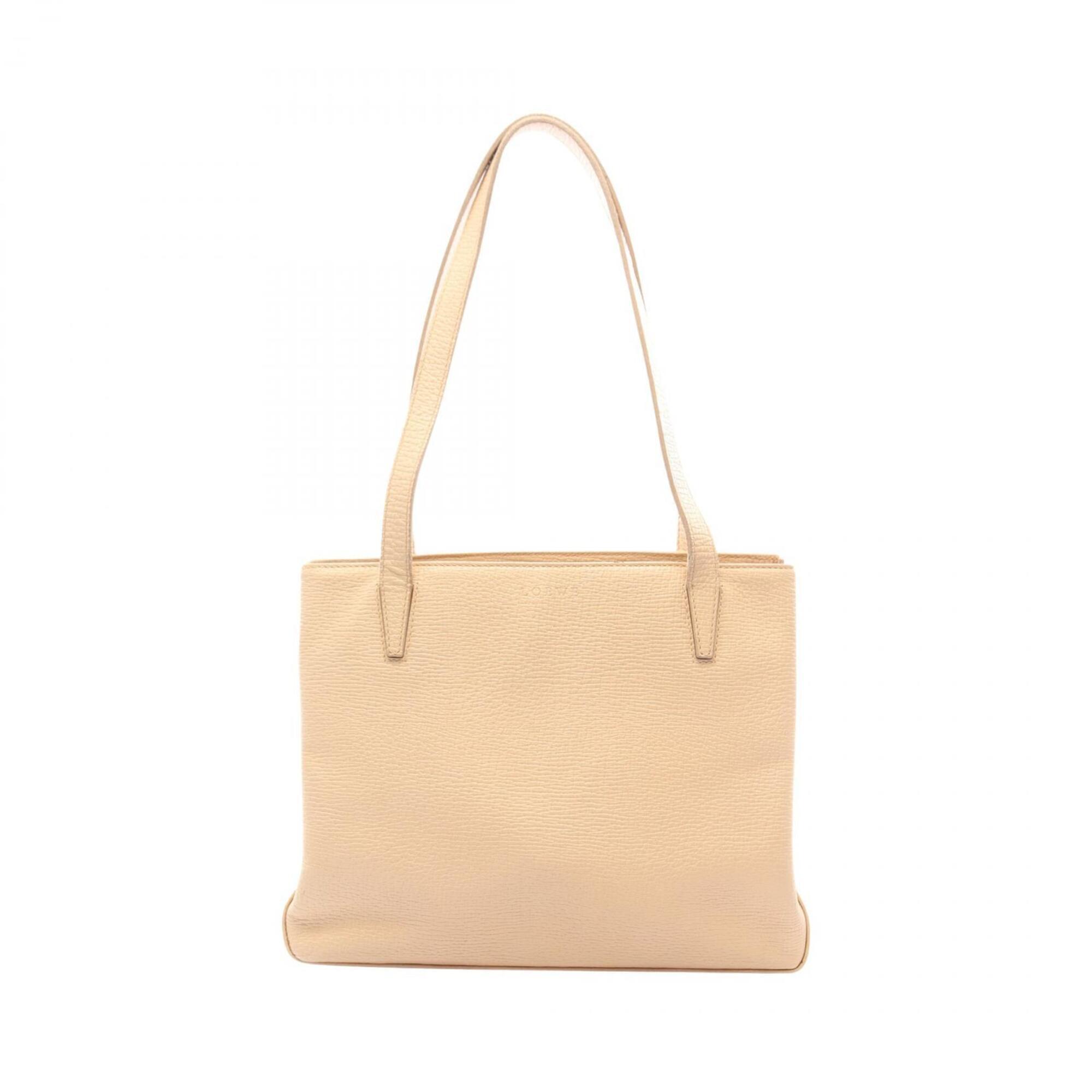 Loewe Tote Bag/Handbag, Leather, Women's, Beige.